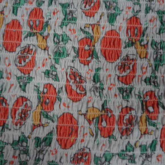 DISNEY PARKS VAULT 50 YRS ORANGE BIRD SMOCKED RUFFLED SMALL WOMENS T-SHIRT L185 - Picture 3 of 5